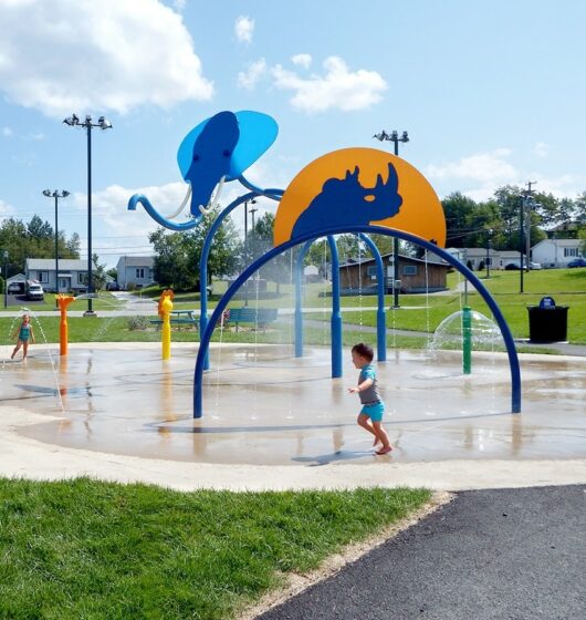 aire de jeux aquatiques en inox