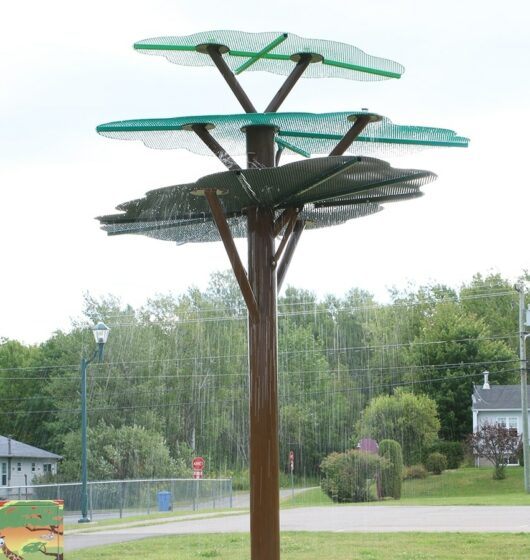 aire de jeux aquatiques inox arbre