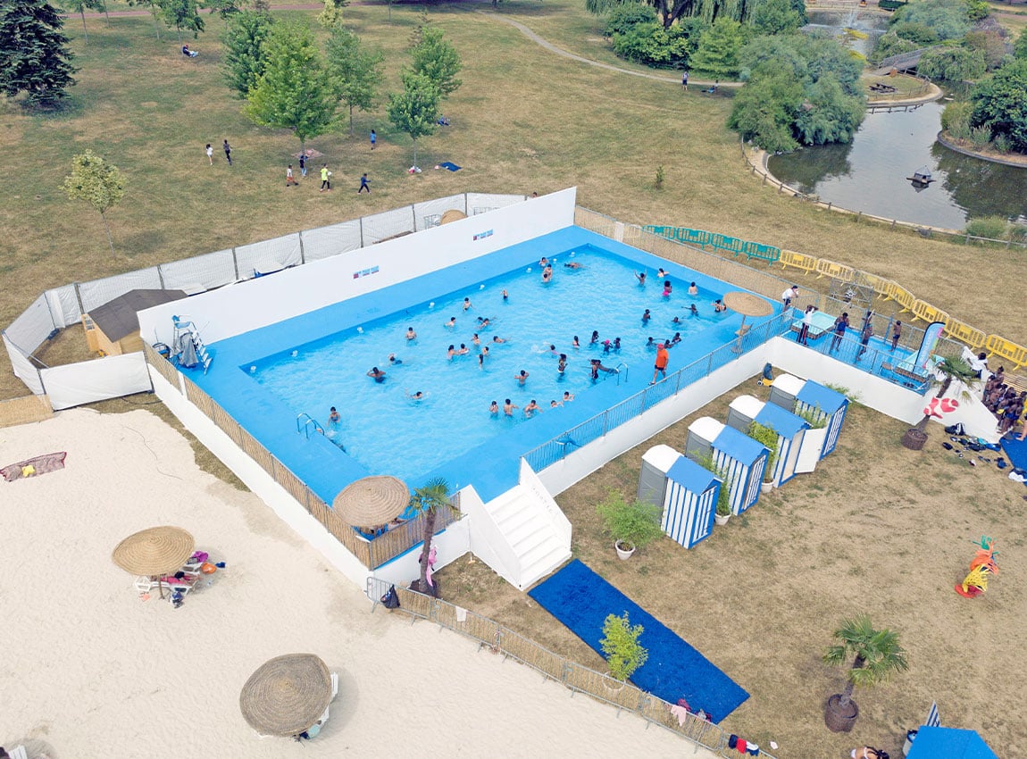 Aulnay-sous-Bois plage temporaire en ville location collectivités