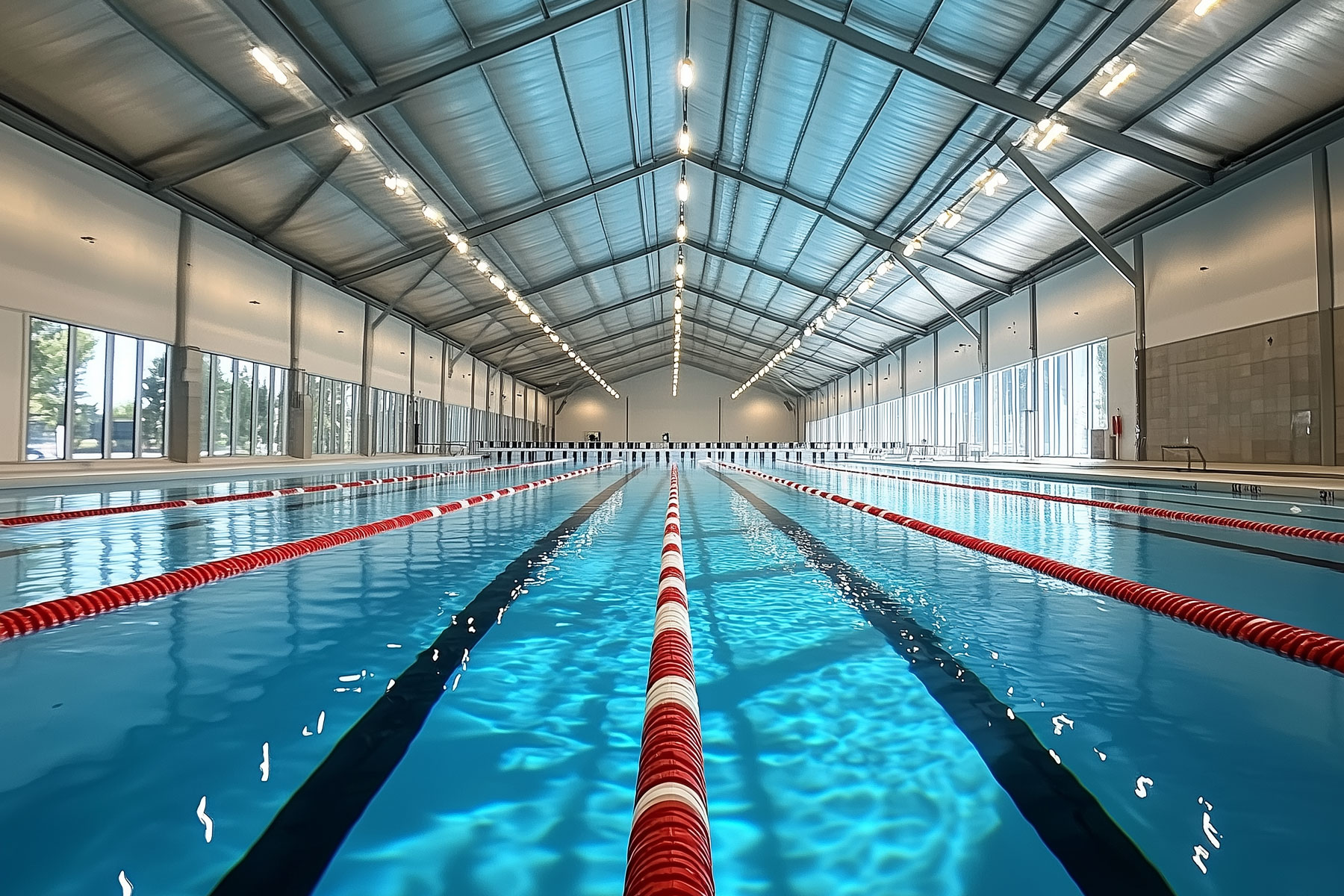 centre aquatique éphémère mobile couvert événementiel