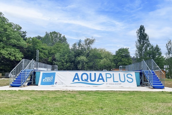 Aqua Event - Installation bassin Aquaplus mobile pour collectivités locales Aquaplus bassin hors sol apprentissage nage
