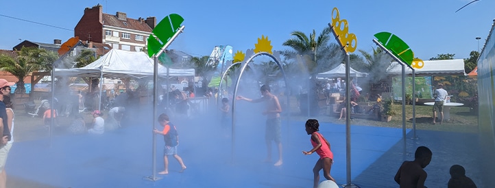 événement estival Lille aire de jeux escalade mobile collectivité Aqua Event
